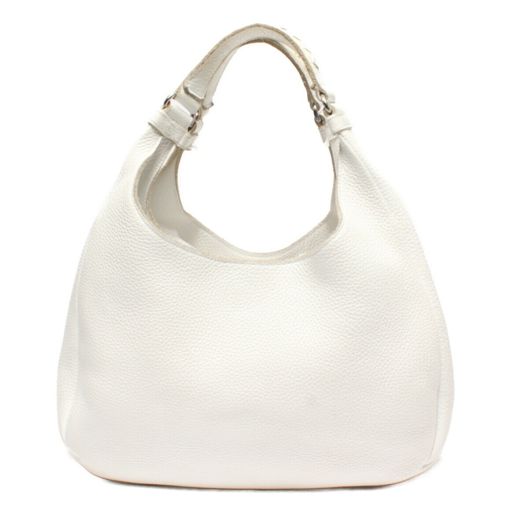 Bottega Veneta Campana Hobo Shoulder Bag White